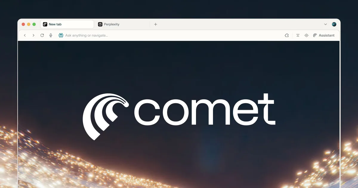 Promotiebeeld van de Comet-browser van Perplexity