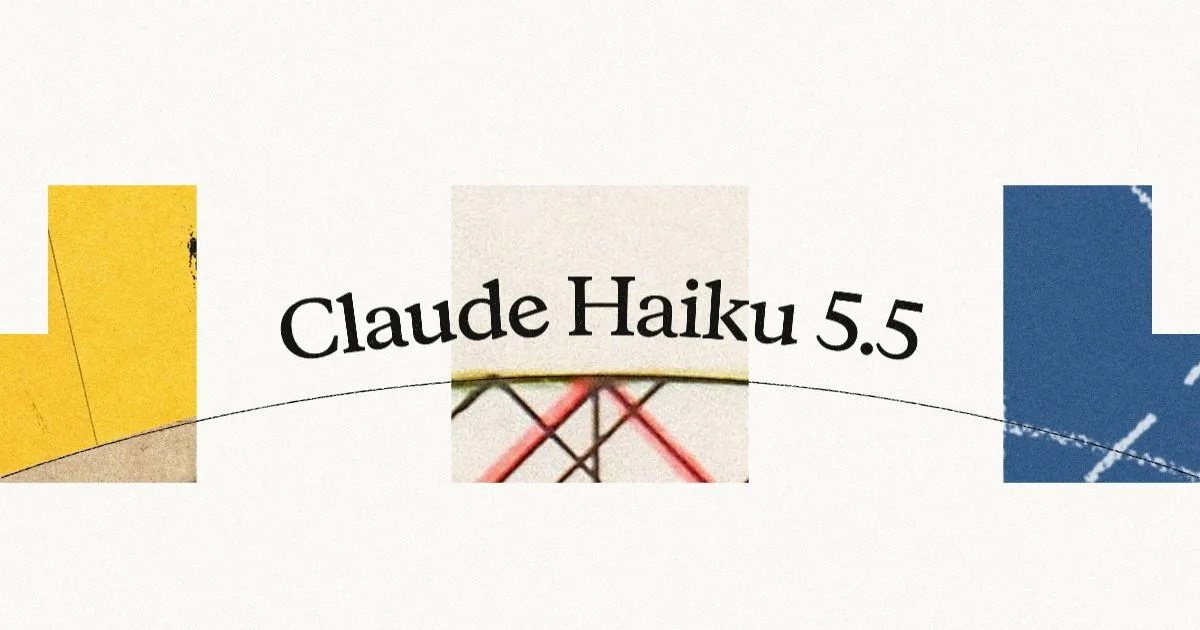 Afbeelding bij de aankondiging van Claude Haiku 5.5 door Anthropic
