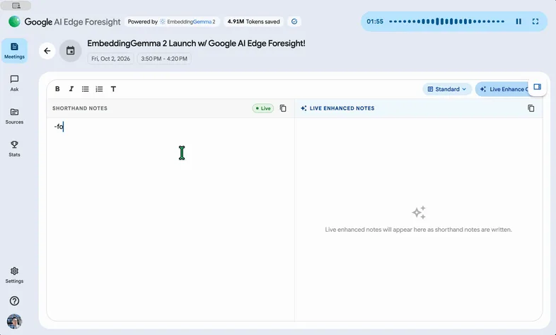 Foresight verwerkt korte aantekeningen tot nette meetingnotities