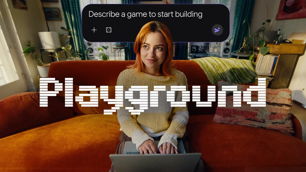 Promotiebeeld van Google Playground, het platform om games te maken met tekstopdrachten