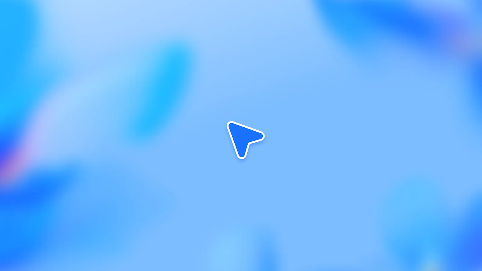 Een abstracte blauwe achtergrond met een witte navigatiepijl, het beeld bij de aankondiging van ChatGPT agent