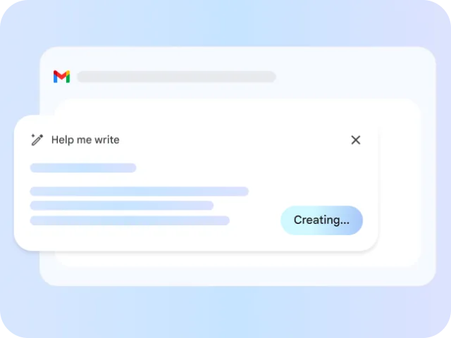 Gemini in Gmail, een van de functies die in de betaalde Google AI-abonnementen zit